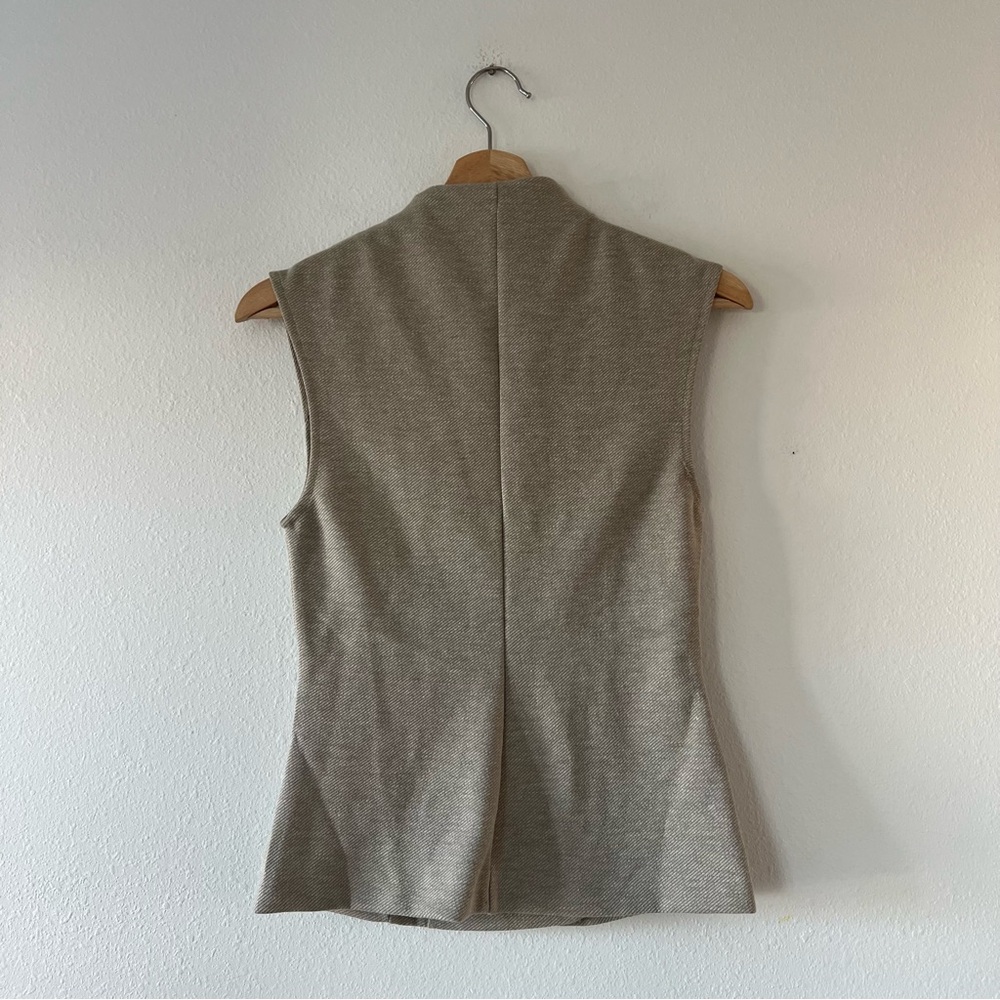 ZARA | Twill Buttoned Waistcoat Vest in Stone | S - Picture 4 of 4